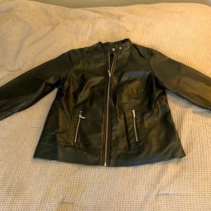 Black leather jacket